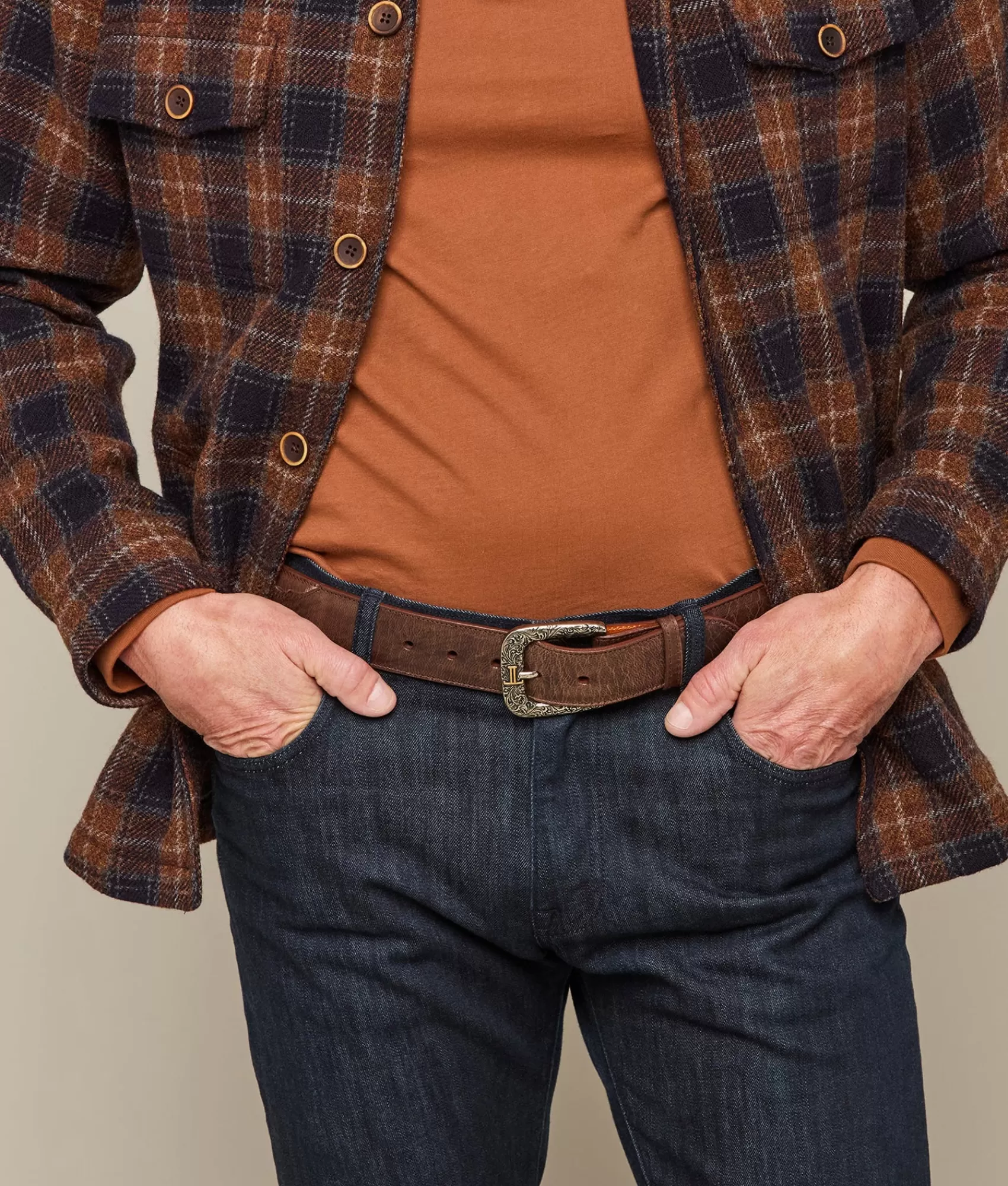 Lucchese Belts & Belt Accessories | Smooth Goat Chocolate