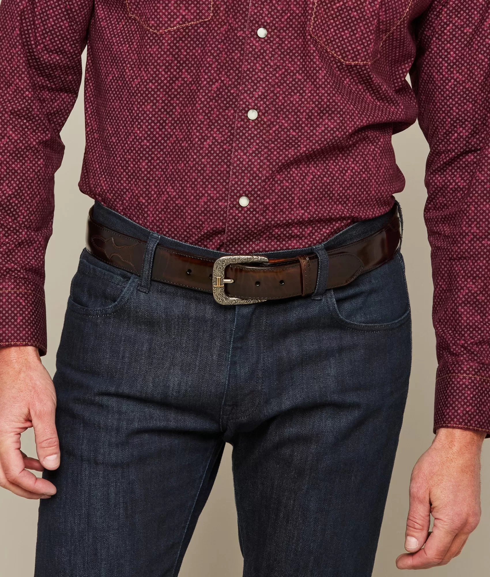Lucchese Belts & Belt Accessories | Smooth Goat Belt Brown