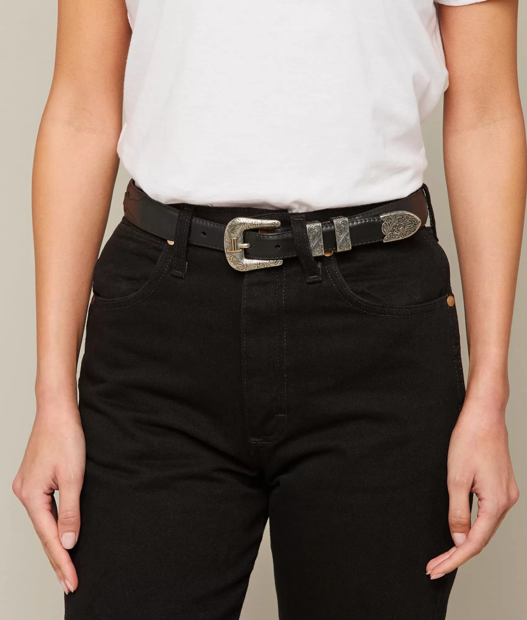 Lucchese Belts | Belts & Belt Accessories | Smooth Goat Tapered Black