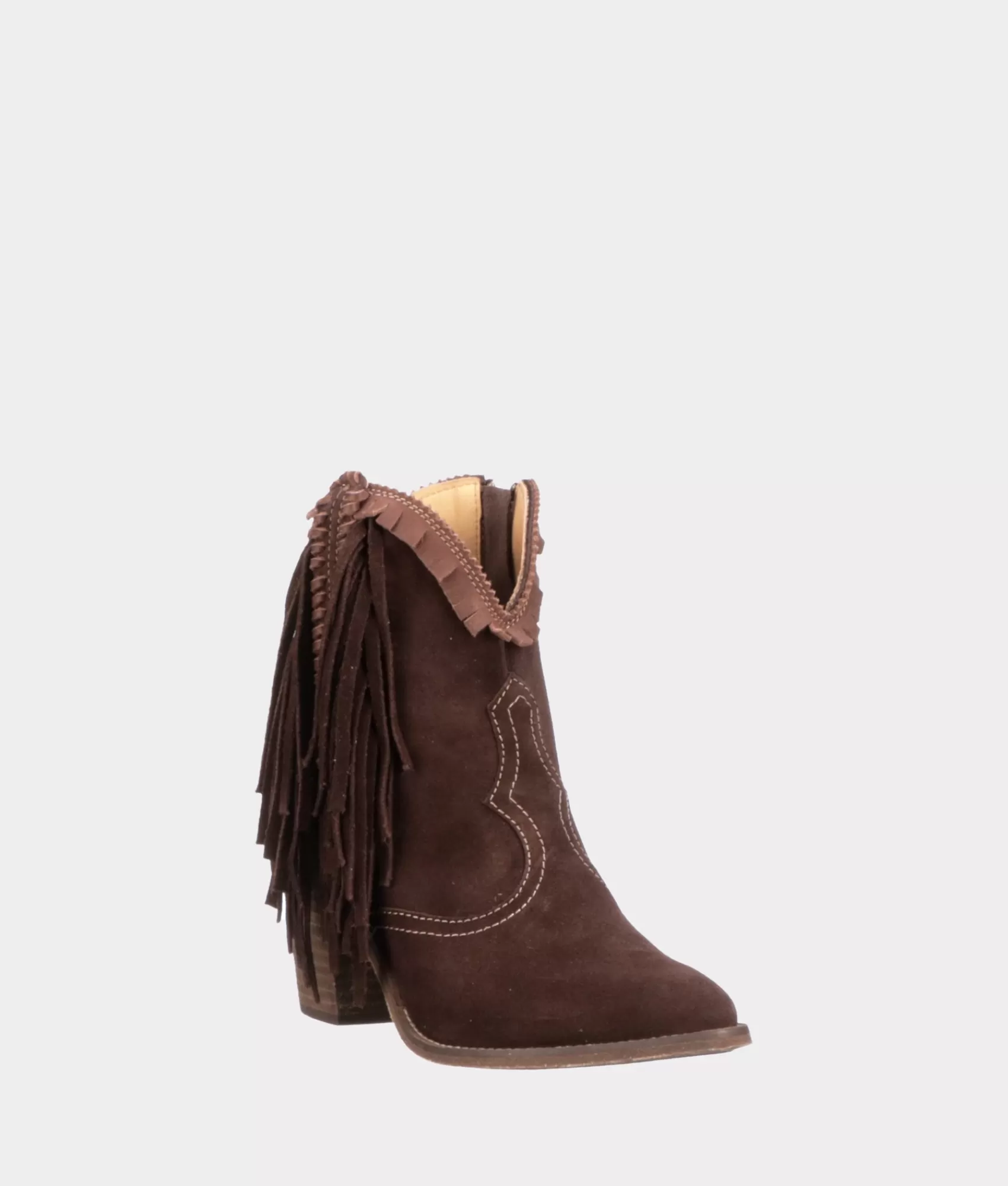 Lucchese Booties | Sofia Fringe Chocolate