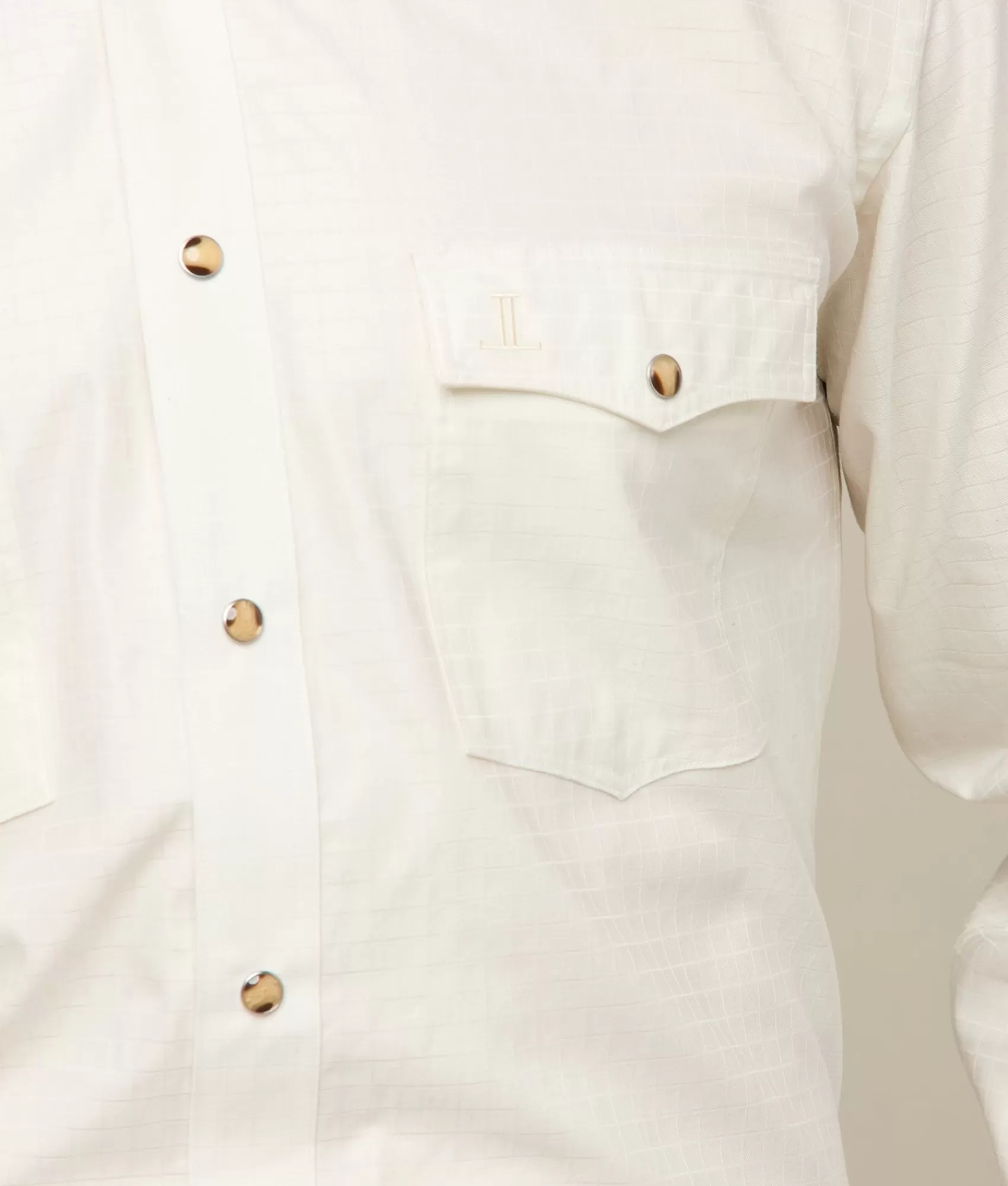 Lucchese Tops | Square Dobby Shirt Ecru