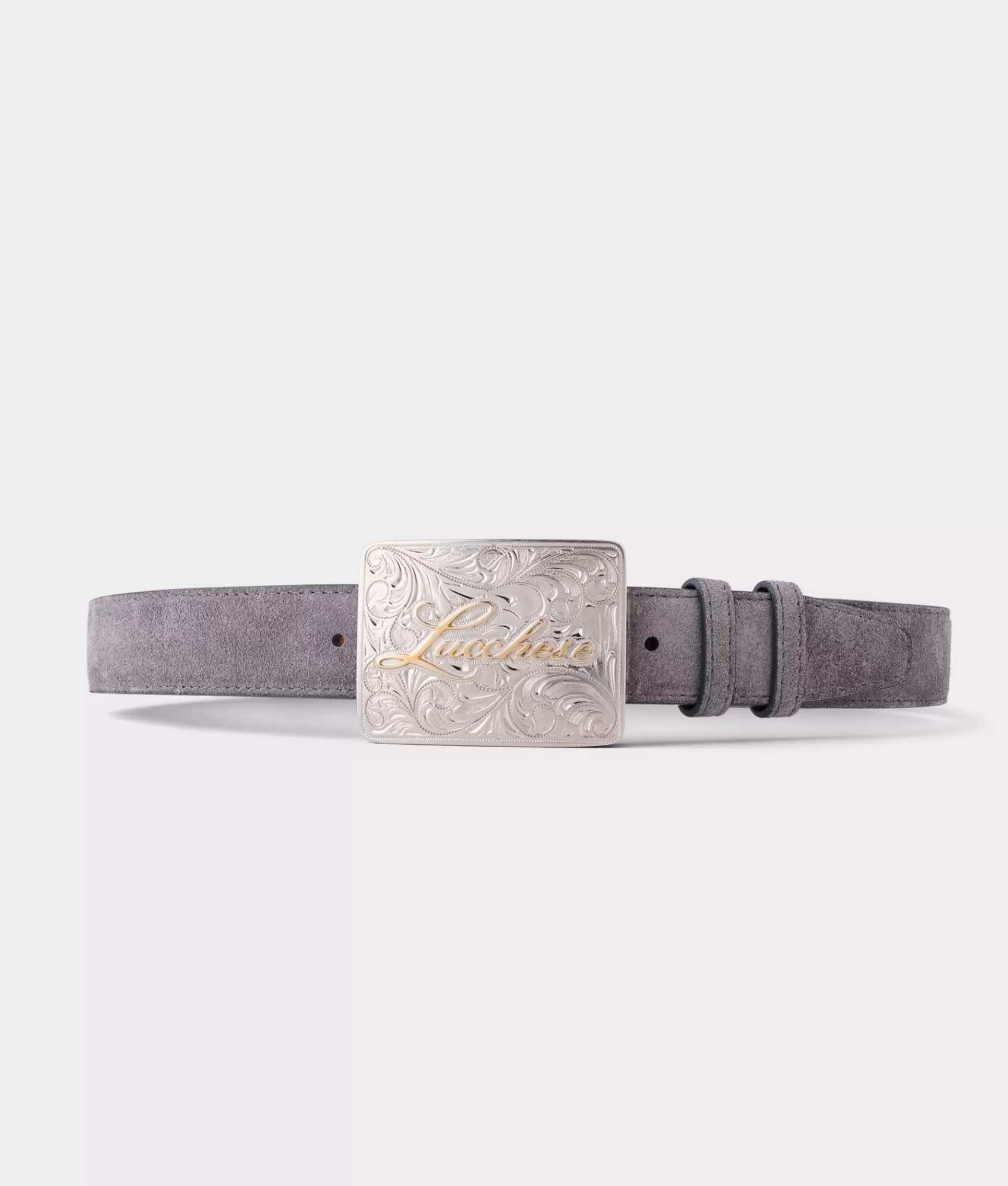 Lucchese Belts & Belt Accessories | Suede Memento Belt Anthracite