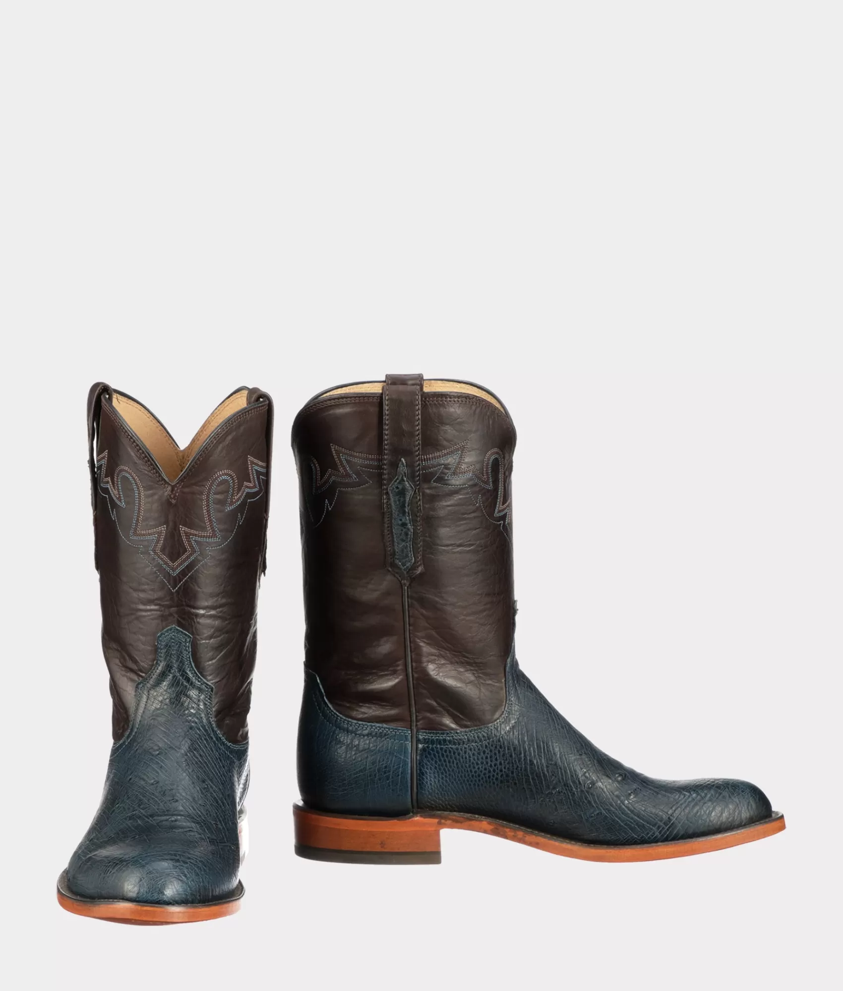 Lucchese Roper | Cowboy | Sunset Exotic Navy