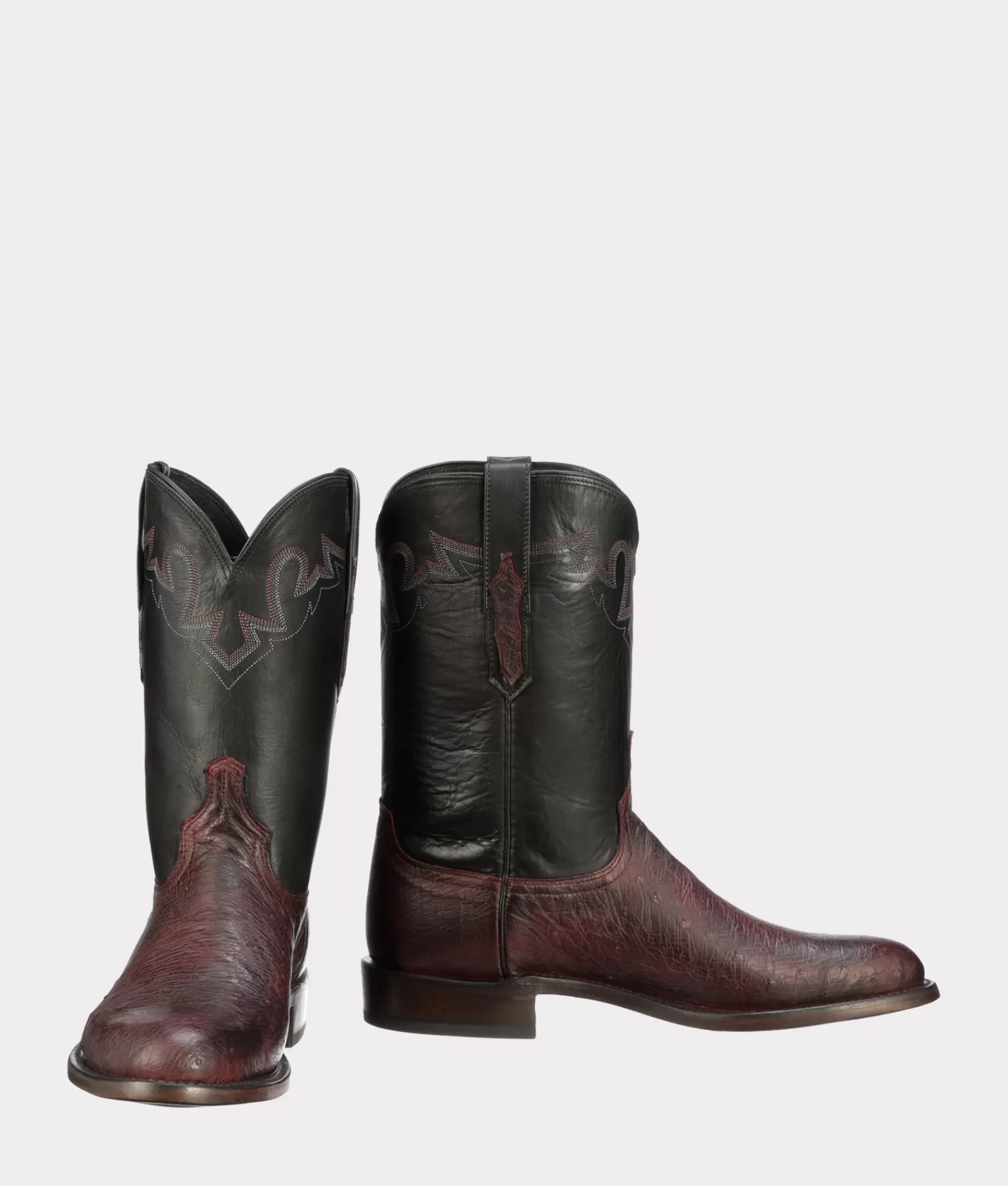 Lucchese Roper | Cowboy | Sunset Exotic BlackCherry
