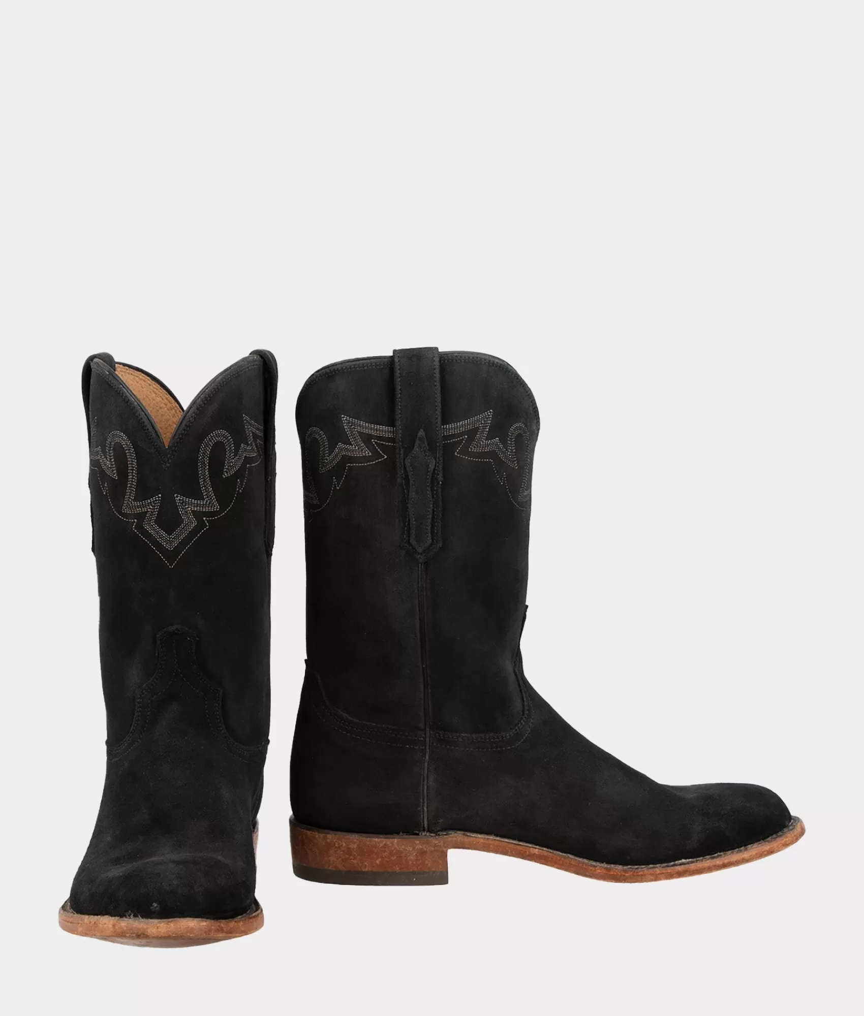 Lucchese Roper | Cowboy | Sunset Suede DistressedBlack