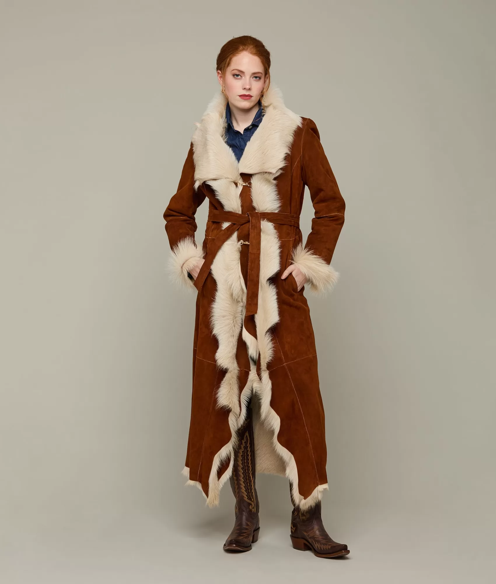 Lucchese Furs | Outerwear | Supreme Kid Coat Brown