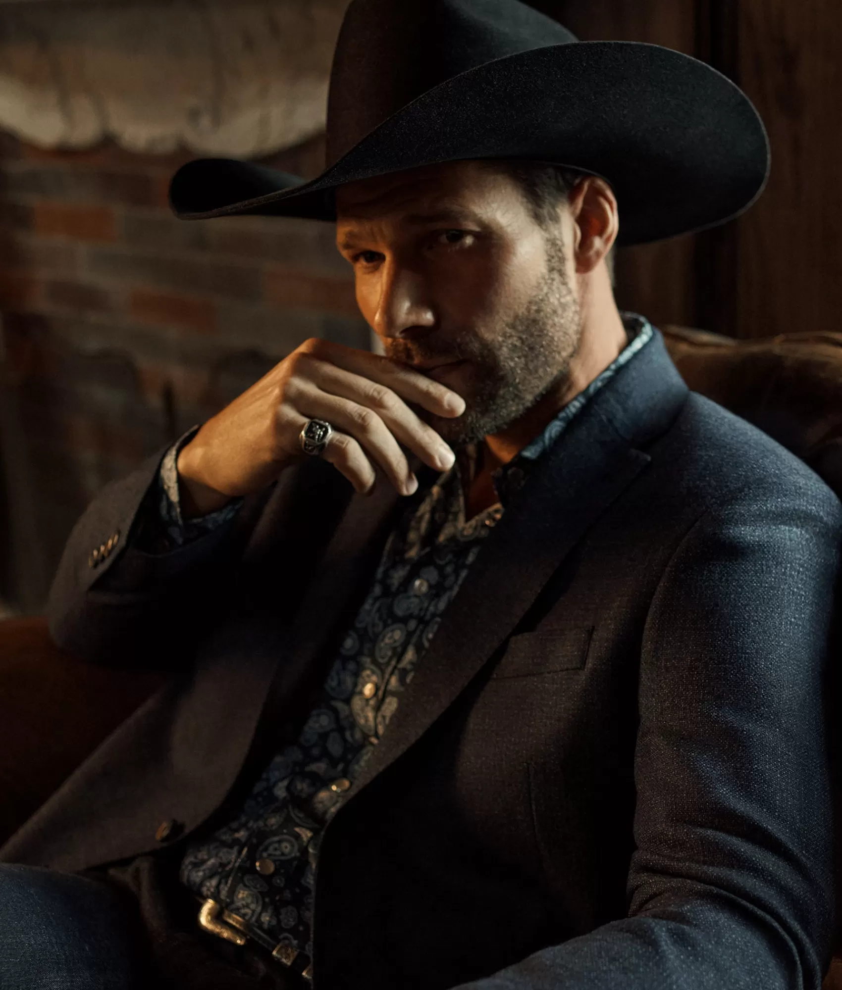 Lucchese Tops | Telluride Blue/WhitePaisley