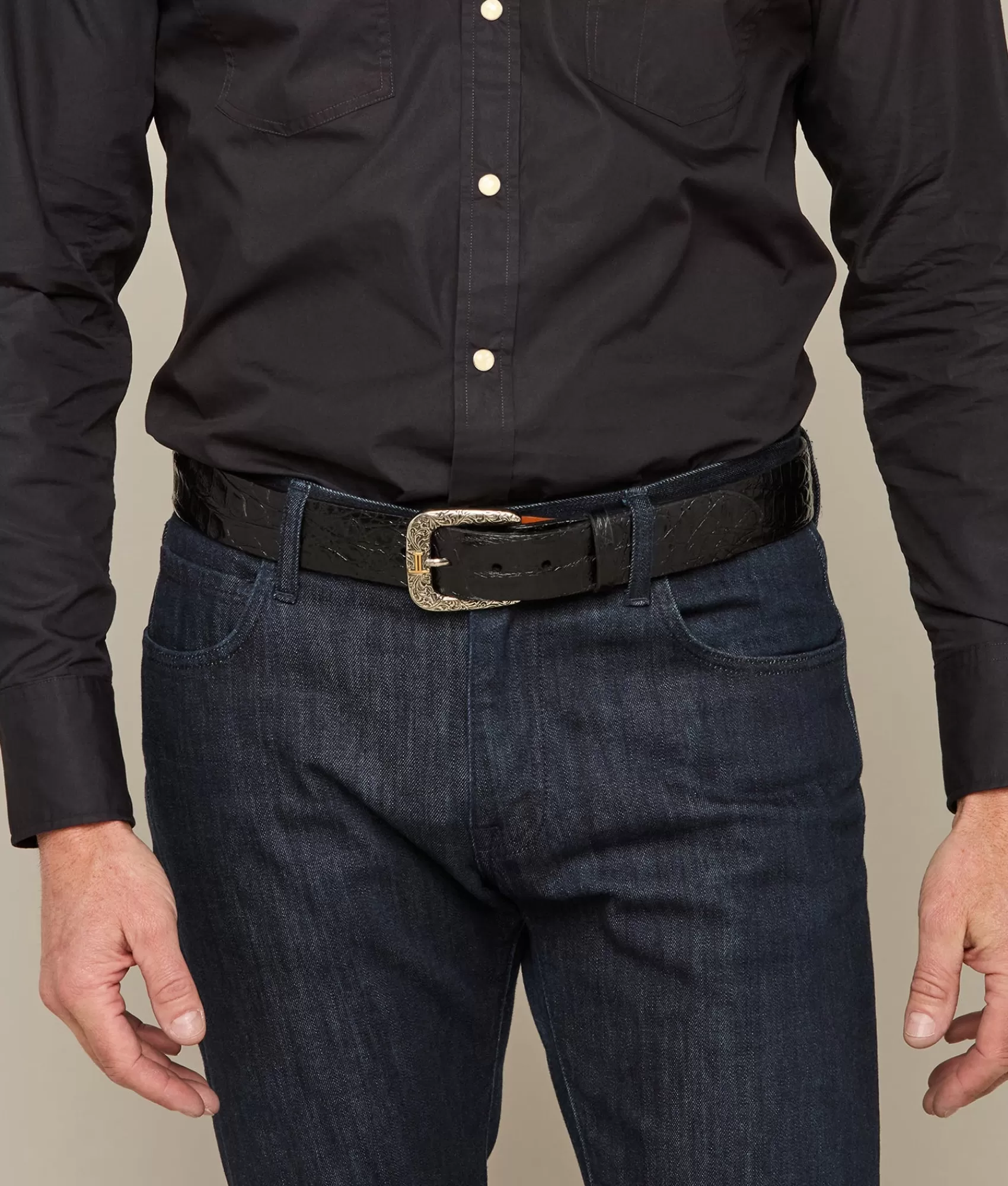 Lucchese Belts & Belt Accessories | Ultra Belly Caiman Black