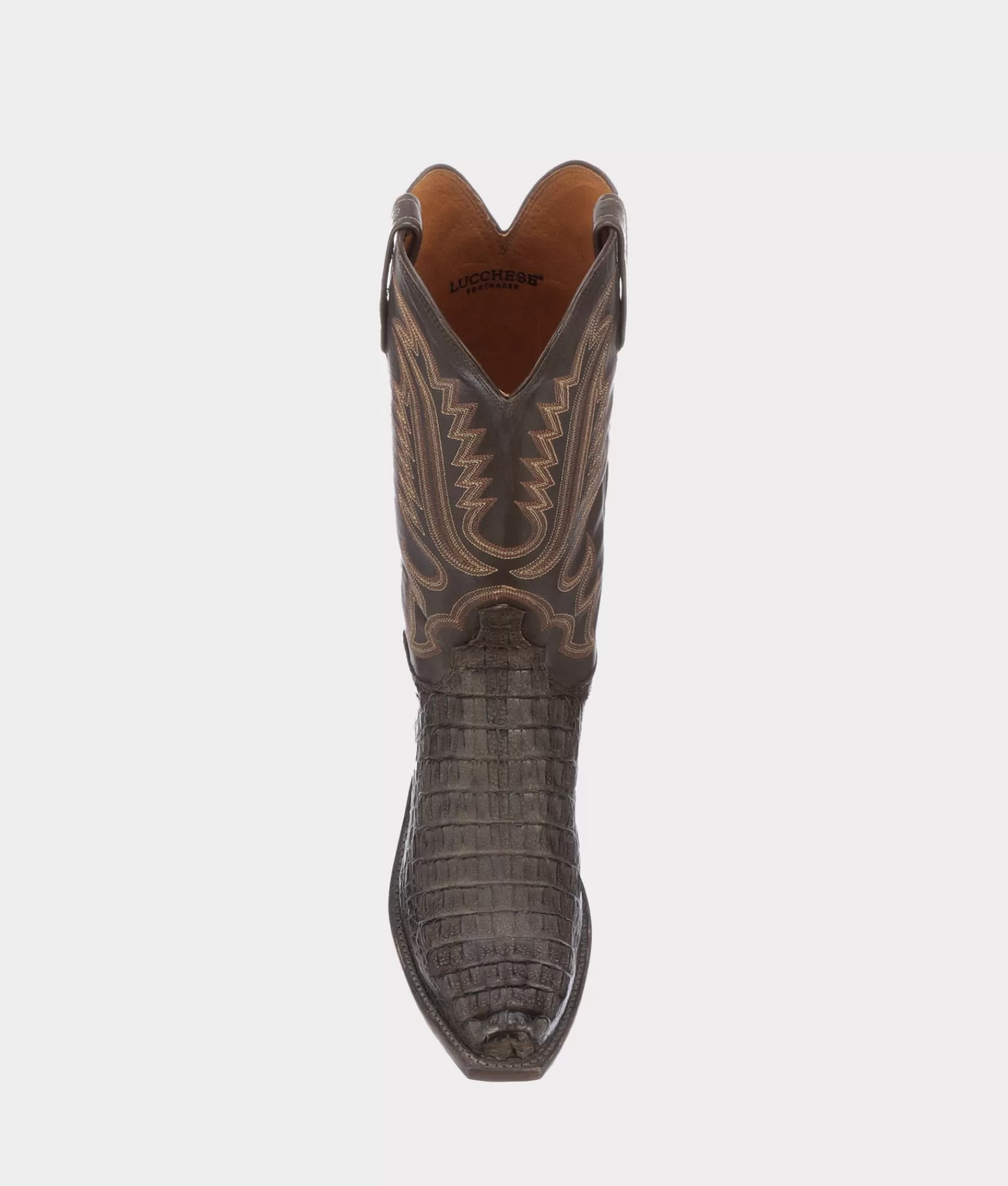 Lucchese Cowboy | Walter BarrelBrown+Chocolate