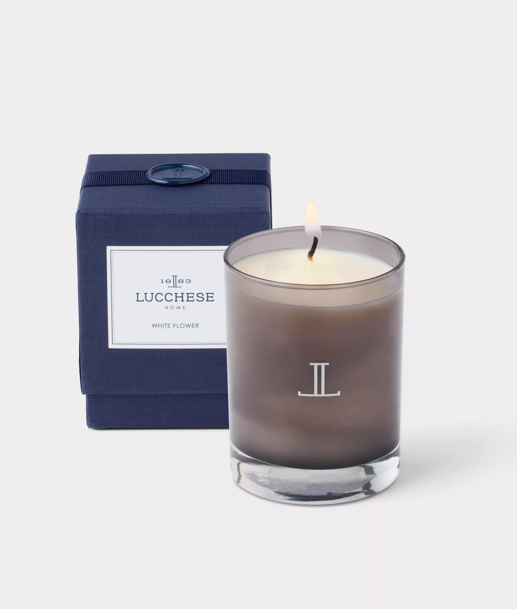Lucchese Candles | Candles | White Flower Scented Candle Grey