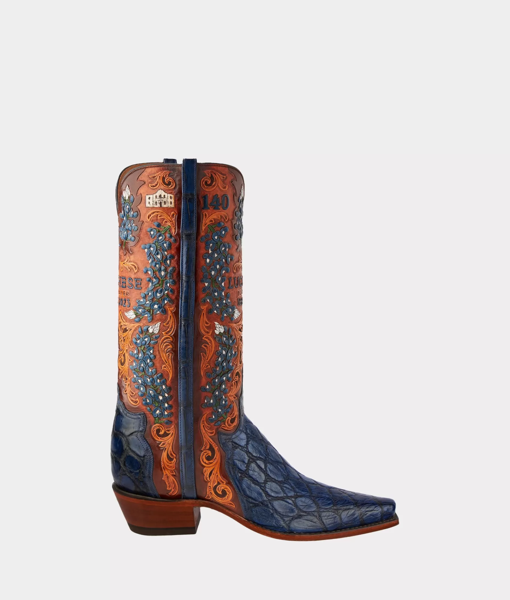 Lucchese Cowboy | Women's Bluebonnet 140th Anniversary Boot CavalryBlue