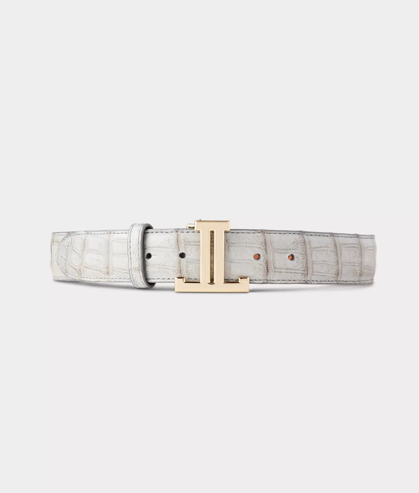 Lucchese Belts | Women's Exotic Mirrored L Belt Iceberg
