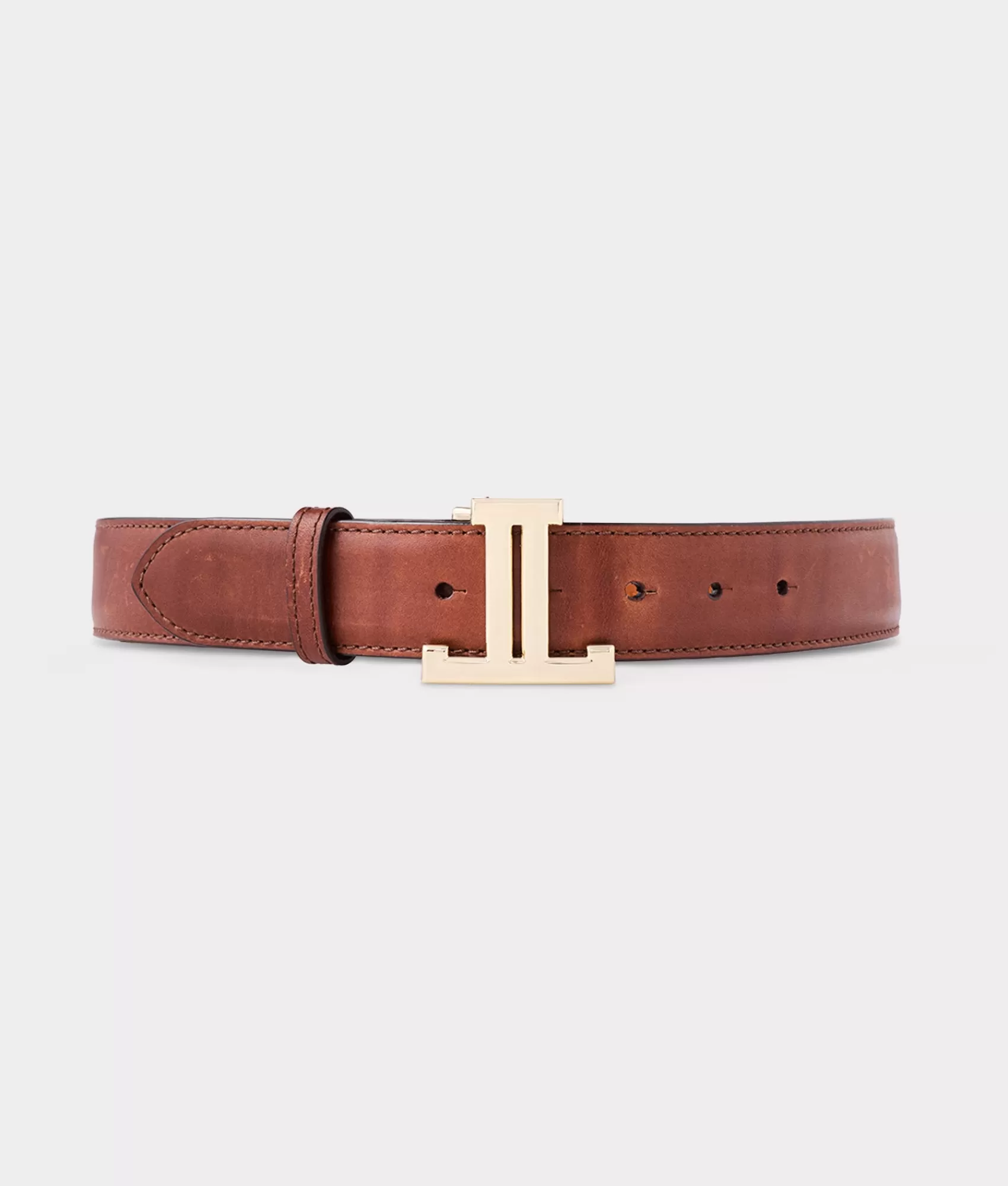 Lucchese Belts | Women's Mirrored L Belt Tan